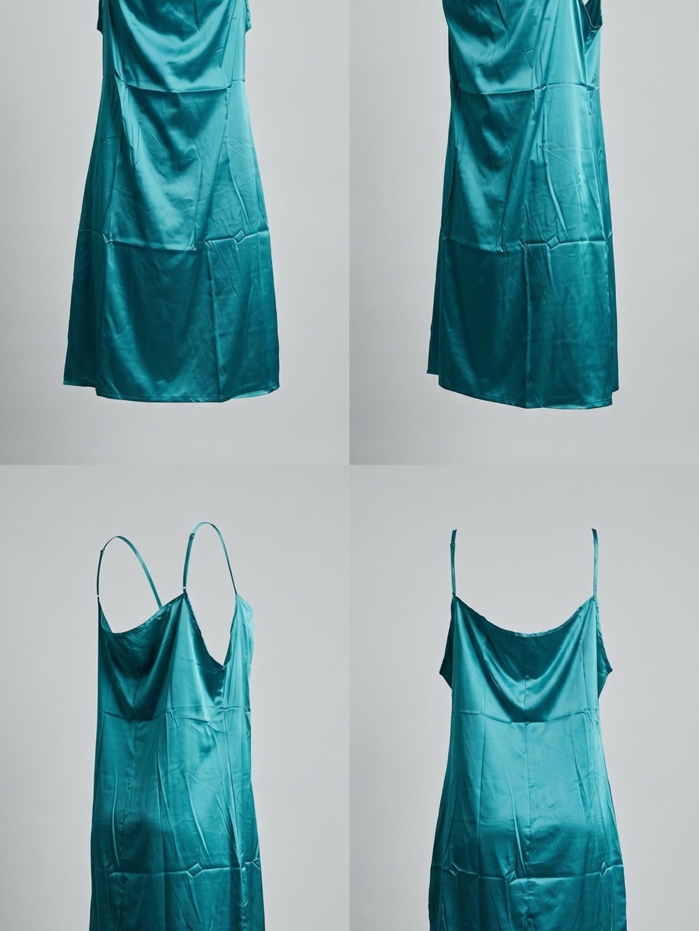Silky Teal Slip Dress - Women's Intimates